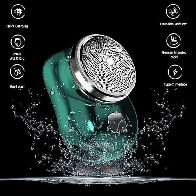 Rechargeable Mini Electric Shaver for Unisex | Cordless Portable Beard Trimmer | Pocket Size Razor