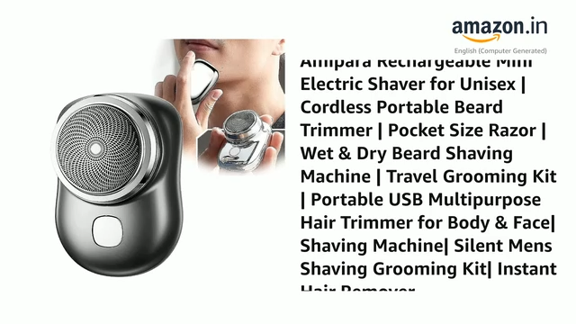 Rechargeable Mini Electric Shaver for Unisex | Cordless Portable Beard Trimmer | Pocket Size Razor